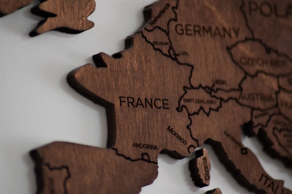 europe map germany austria switzerland